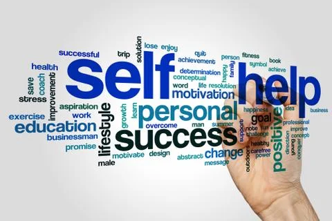 Self help word cloud concept Stock Illustration