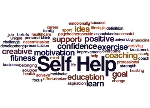 Self Help, word cloud concept Stock Illustration