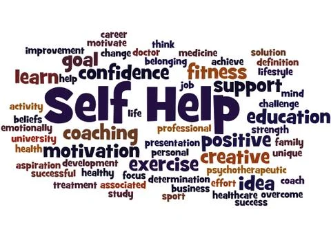 Self Help, word cloud concept Stock Illustration