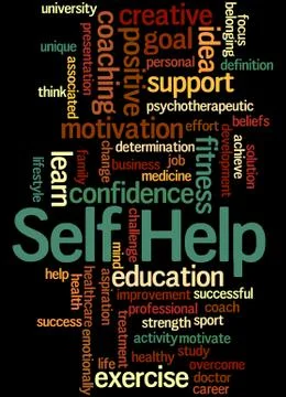 Self Help, word cloud concept Stock Illustration