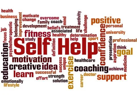 Self Help, word cloud concept Stock Illustration