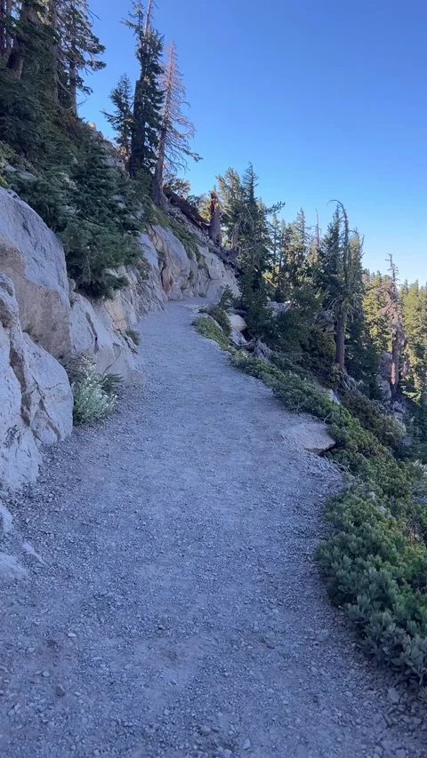 Self Hiking POV on Bumpass Hell Trail Lassen Volcanic National Park Видео 341423699