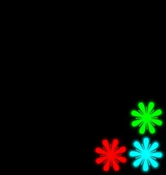 Self-illuminated flowers Illustrazione stock