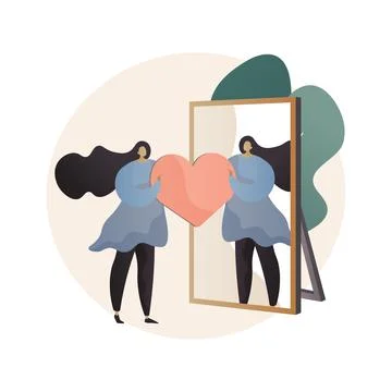 Self-image abstract concept vector illustration. Stock Illustration