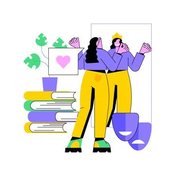 Self-image abstract concept vector illustration. Illustrazione stock