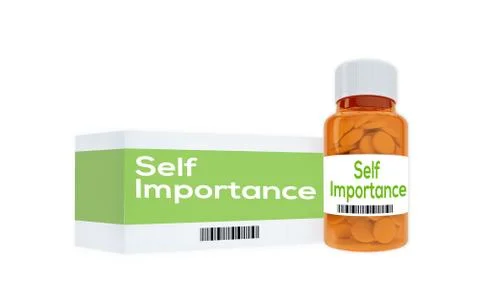 Self Importance - human personality concept Illustrazione stock