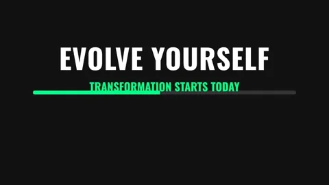 Self-Improvement and Transformation: Motivational 'Evolve Yourself' Cinemat.. Stock Footage 337501403