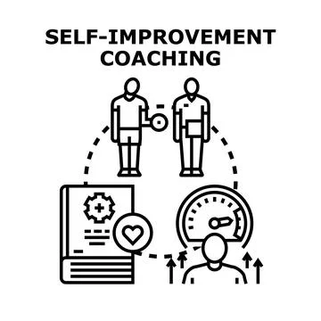 Self improvement coaching conceptualizing personal growth and development Stock Illustration