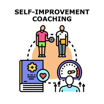 Self improvement coaching conceptualizing personal growth and development Stock Illustration