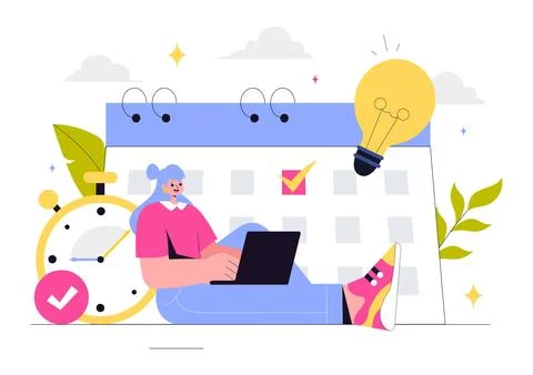 Self Improvement Illustration featuring Upskilling, Learning at Work, Educa.. Stock Illustration