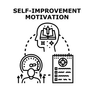 Self improvement motivation concept and personal growth development Stock Illustration