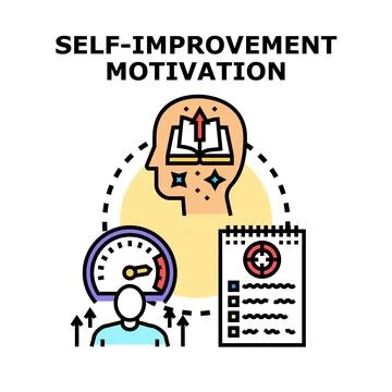 Self improvement motivation concept and personal growth development Stock Illustration