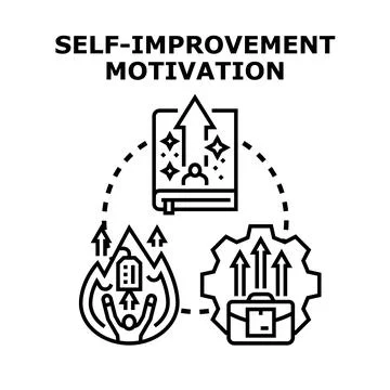 Self improvement motivation for personal and career growth Stock Illustration