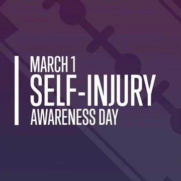 Self-Injury or Self-harm Awareness Day. March 1. Holiday concept. Template for 스톡 일러스트