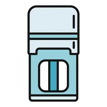 Self inking rubber stamp icon for office document marking Stock Illustration