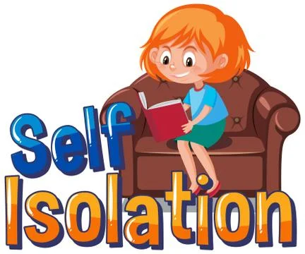 Self isolation to avoid spreading corona virus Stock Illustration