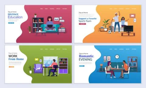 Self-isolation entertainment Stock Illustration