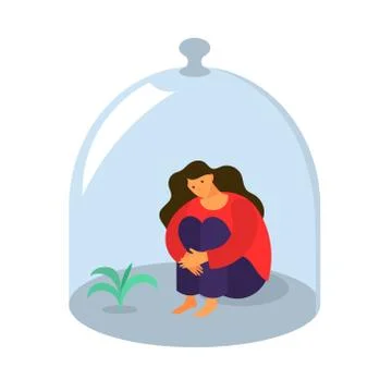 In self-isolation Stock Illustration
