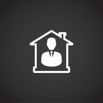 Self isolation related icon on background for graphic and web design. Creative Stock Illustration