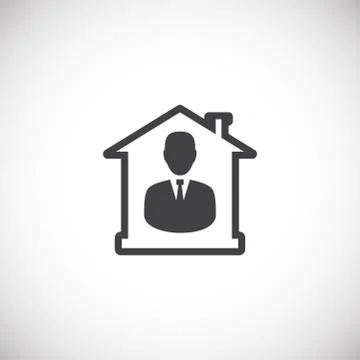 Self isolation related icon on background for graphic and web design. Creative Stock Illustration