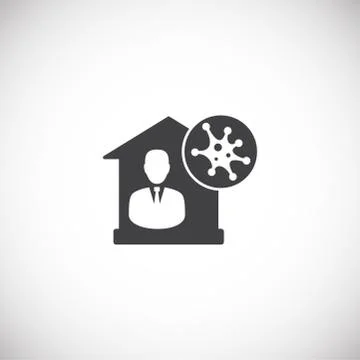 Self isolation related icon on background for graphic and web design. Creative Stock Illustration