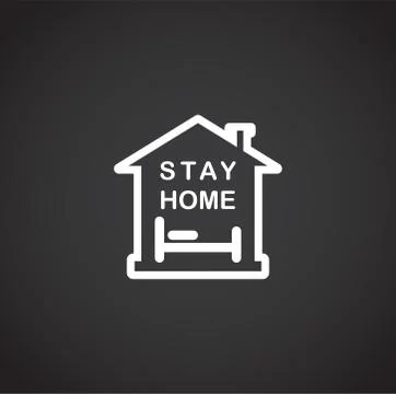Self isolation related icon on background for graphic and web design. Creative Stock Illustration