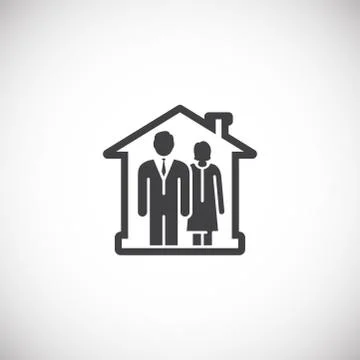 Self isolation related icon on background for graphic and web design. Creative Stock Illustration