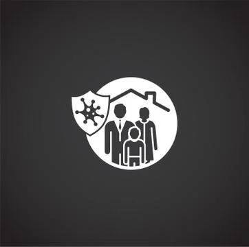 Self isolation related icon on background for graphic and web design. Creative Stock Illustration