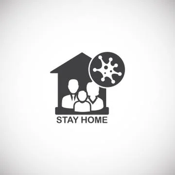 Self isolation related icon on background for graphic and web design. Creative Stock Illustration