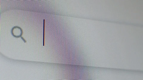 Self isolation search bar extreme close-up typing text box. Macro Stock-Footage 128576524