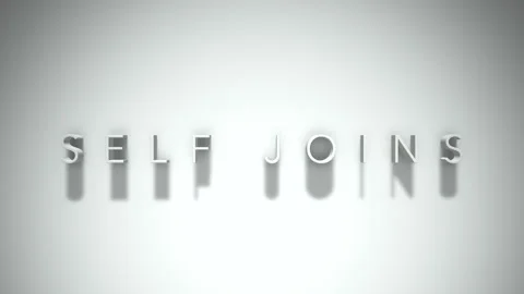 Self joins 3D title animation with shadows on a white background Stock Footage 297022849