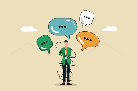 Self-knowledge and self-feedback, talk or discussion Stock Illustration