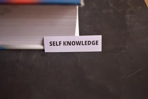 Self Knowledge Concept Bookmark in Book Pages Representing Inner Awareness Stock Photos
