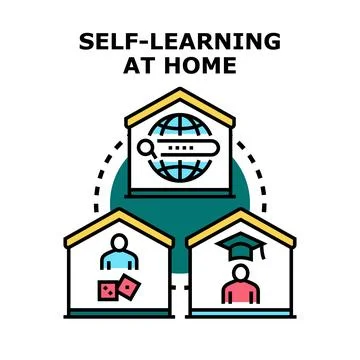 Self learning at home concept vector illustration Stock Illustration
