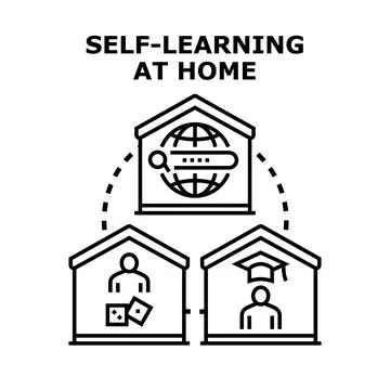 Self learning at home concept vector illustration Stock Illustration