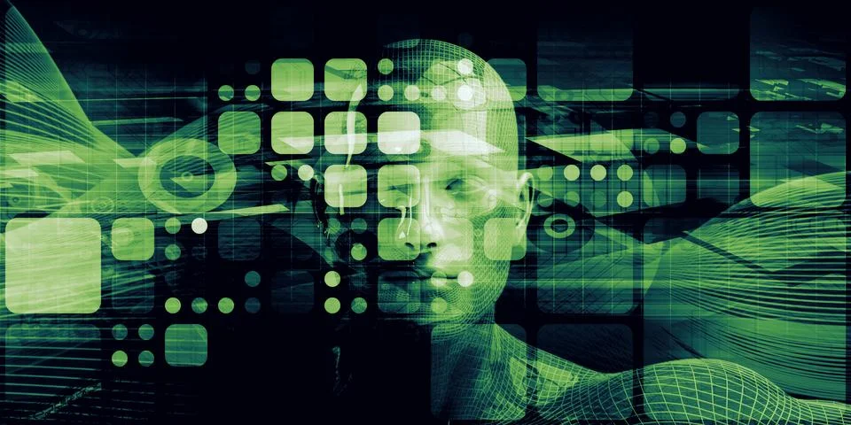 Self Learning Technology 스톡 일러스트