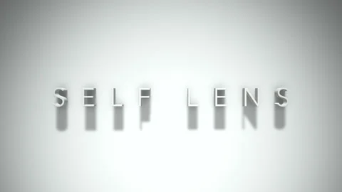 Self lens 3D title animation with shadows on a white background Stock Footage 297510051