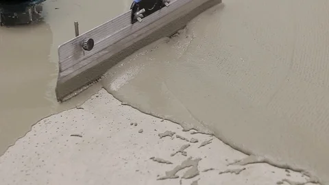 Self leveling screed closeup Stock Footage 111939069