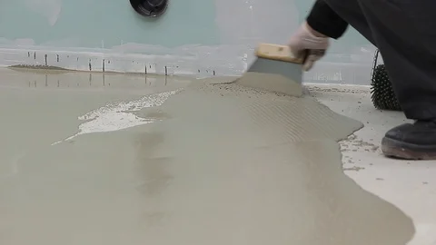 Self leveling screed Stock Footage 111939129