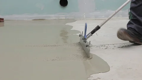 Self leveling screed Stock Footage 111939229