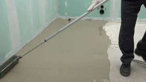 Self leveling screed Stock Footage 111950430