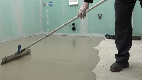 Self leveling screed Stock Footage 111950531