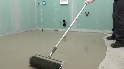 Self leveling screed Stock Footage 111950710