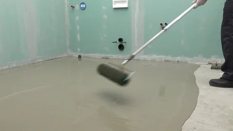Self leveling screed Stock Footage 111950742
