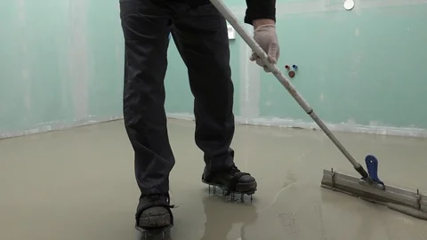 Self leveling screed Stock Footage 111951052