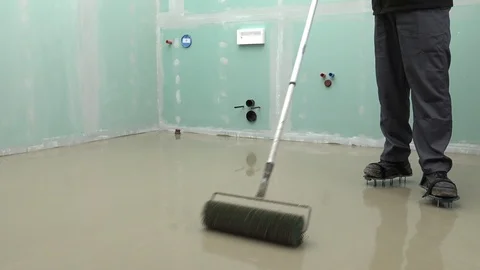 Self leveling screed Stock Footage 111951134