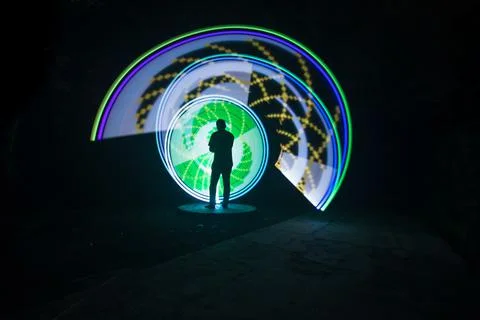 Self Light painting photography Foto stock