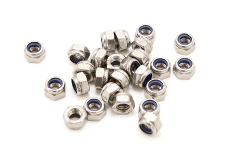 Self-locking nuts Foto stock