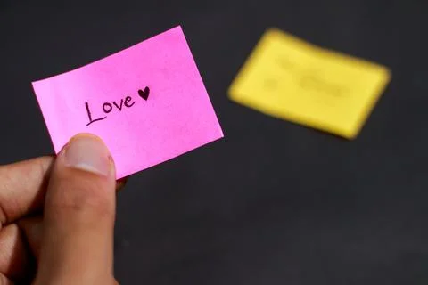 Self love sticky notes Stock Photos