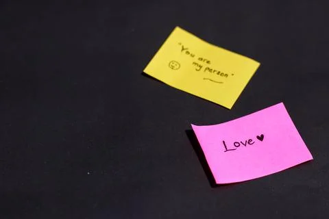 Self love sticky notes Stock Photos